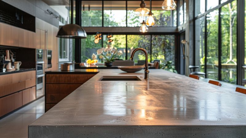 Cement Countertop Pouring in Marin County, CA