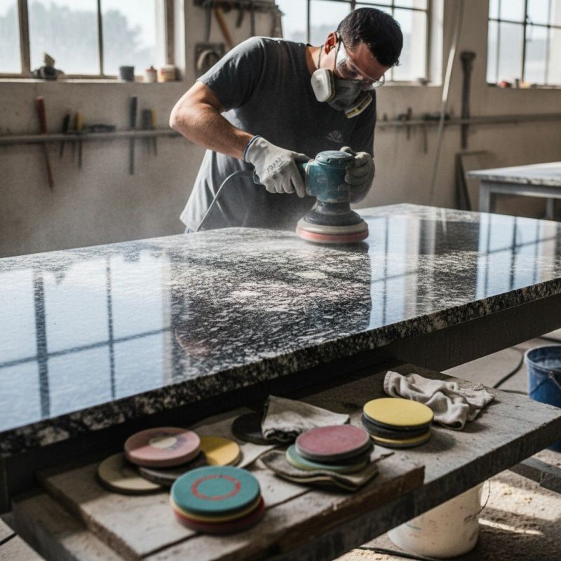 Local Granite Polishing pros at work